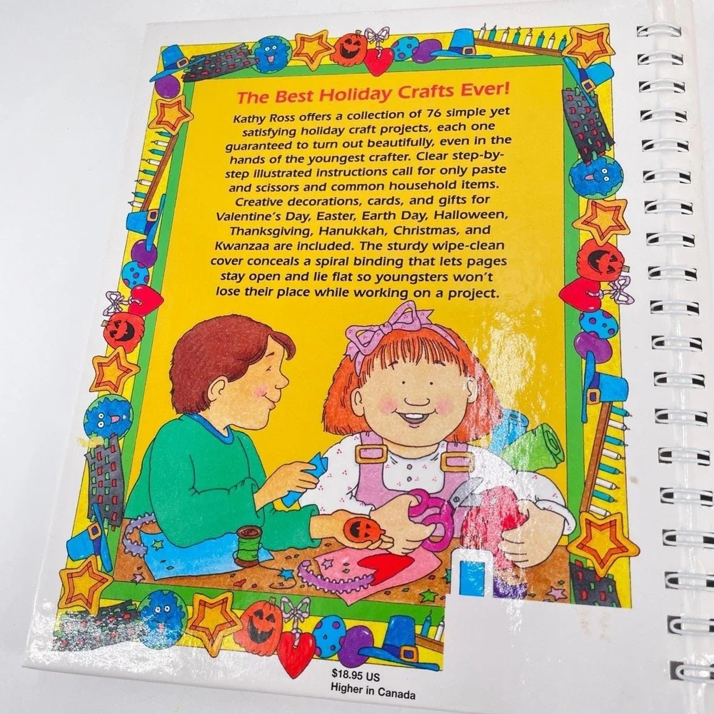 Vintage Kids Activity‎ Book Lot Betty Crocker Klutz Kids Cooking Holiday Crafts